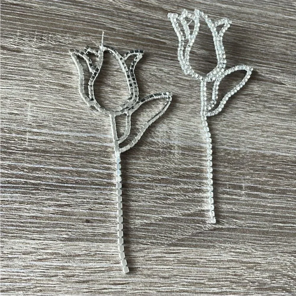 Tulip drop earrings M283 - Picture 3 of 4